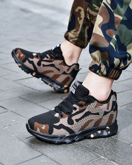 Camouflage Mesh Athletic Sneakers 