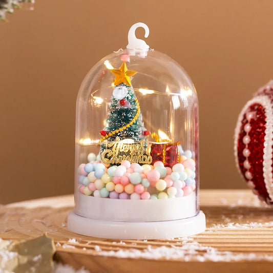 Christmas Cute Christmas Tree Plastic Home Party Night Lights A (Warm Light)