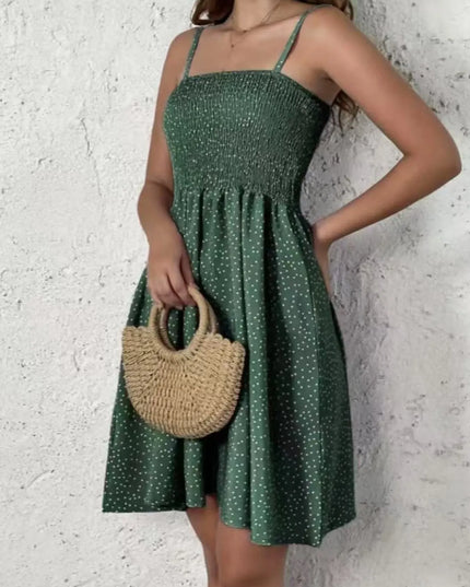 Full Size Smocked Square Neck Cami Dress Plus Size 