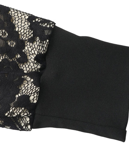 Lace V-Neck Long Sleeve Maxi Dress