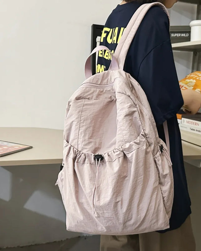 Drawstring Nylon Backpack Bag
