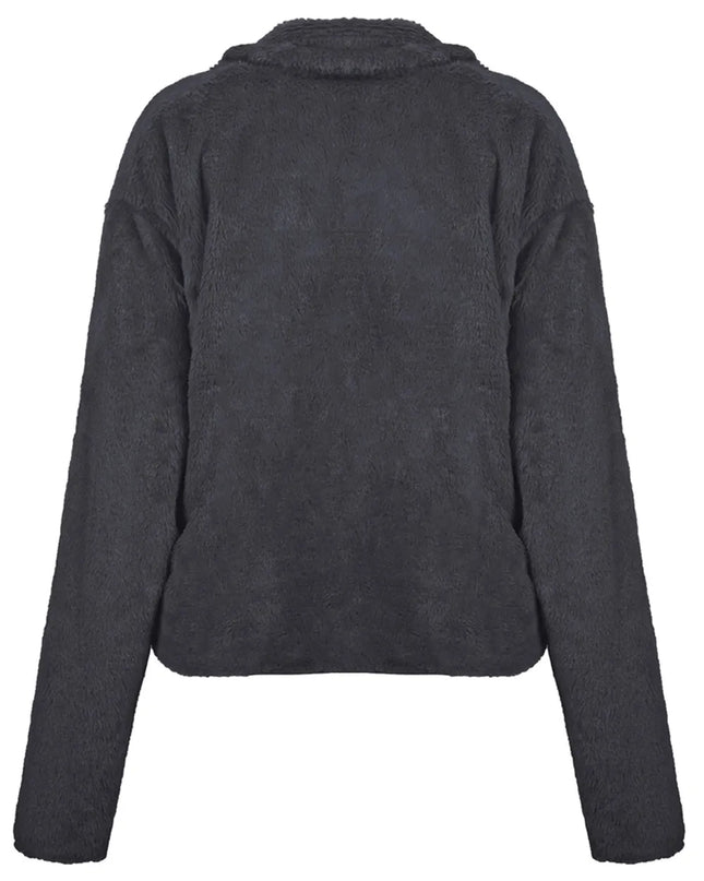 Ivy Lane Plush Open Front Dropped Shoulder Jacket