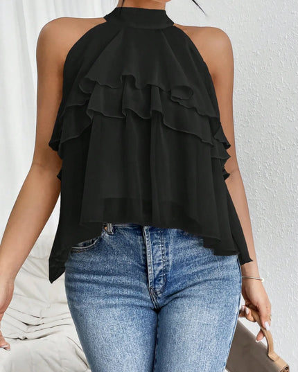 Ruffled Layered Sleeveless Top