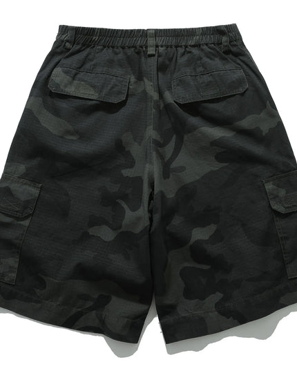 Men's Camouflage Cargo Shorts Dark Green Camouflage
