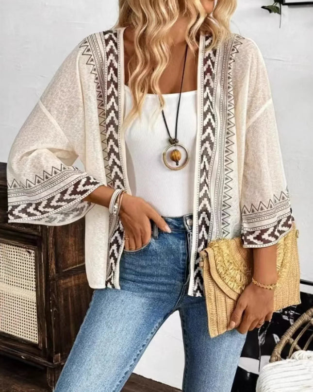 Open Front Kimono Cardigan Khaki