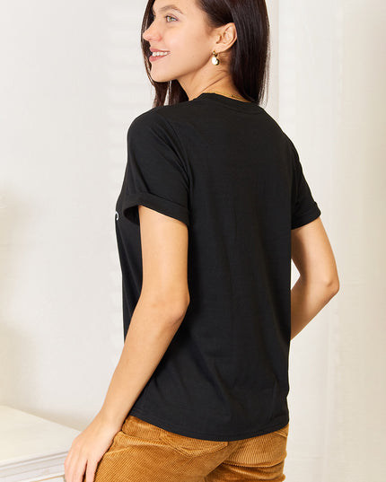 Simply Love Letter Graphic Round Neck T-Shirt