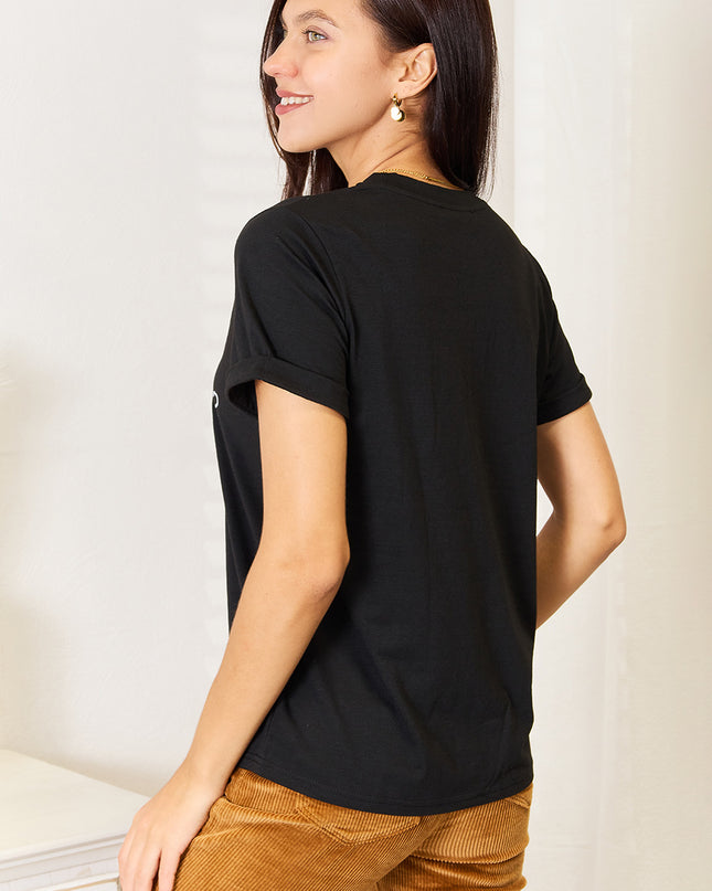 Simply Love Letter Graphic Round Neck T-Shirt