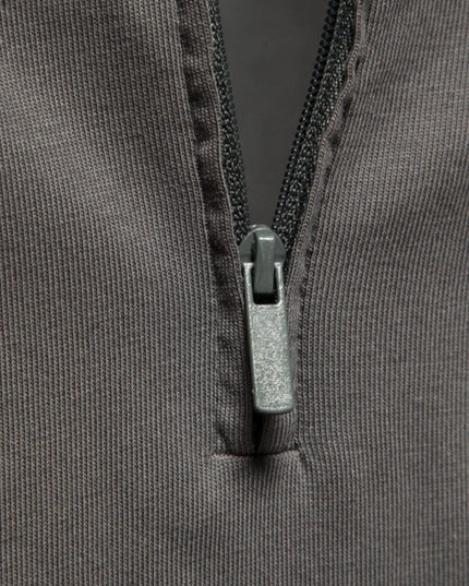 Men's Zip Collar Long Sleeve Polo