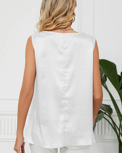 Ruched Cowl Neck Tank