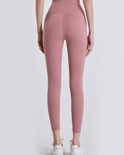 Wide Waistband Sports Leggings Dusty Pink