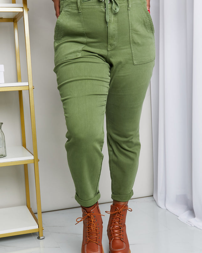 Judy Blue Full Size Drawstring Waist Pocket Jeans