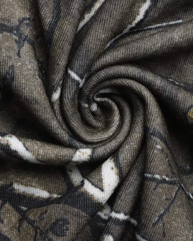 Asymmetrical Neck Printed Long Sleeve Top