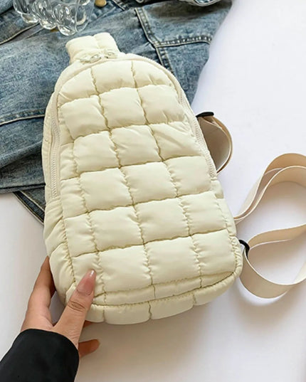 Quilted Nylon Crossbody Bag