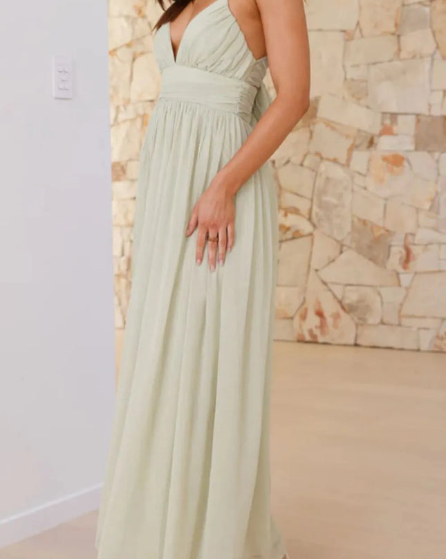 Ruched V-Neck Cami Dress