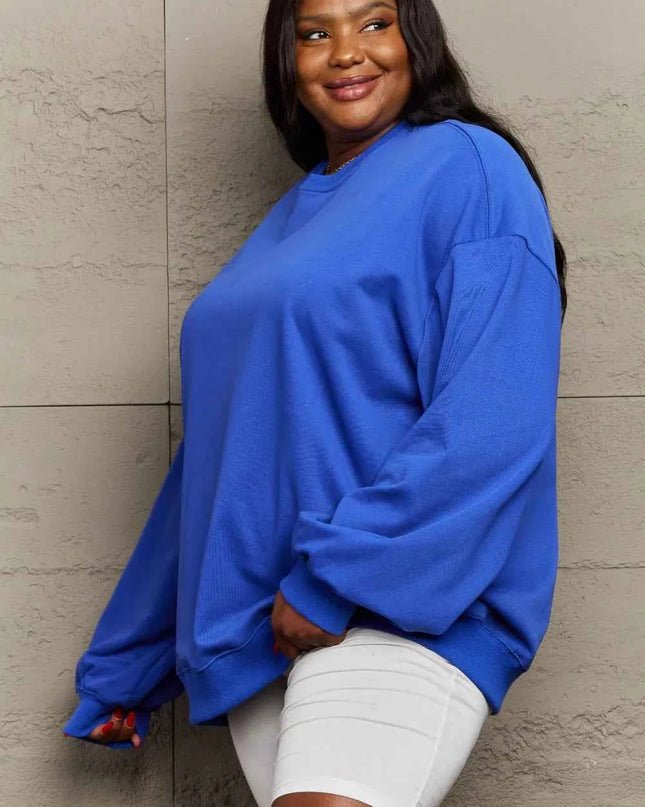 Full Size Round Neck Long Sleeve Sweatshirt