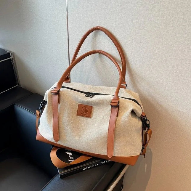 Contrast Travel Bag Brown One Size