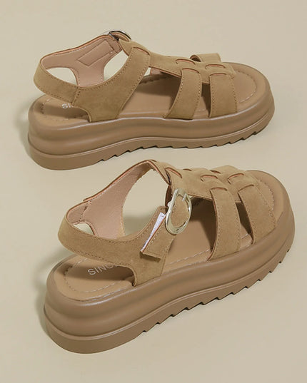 Platform Sandals with Ankle Strap 