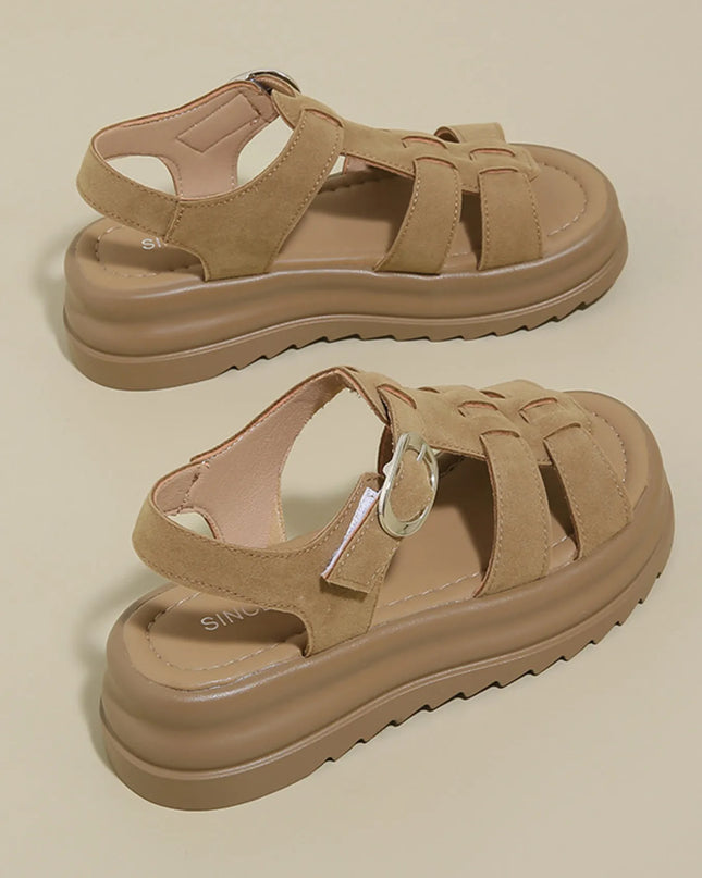 Platform Sandals with Ankle Strap 