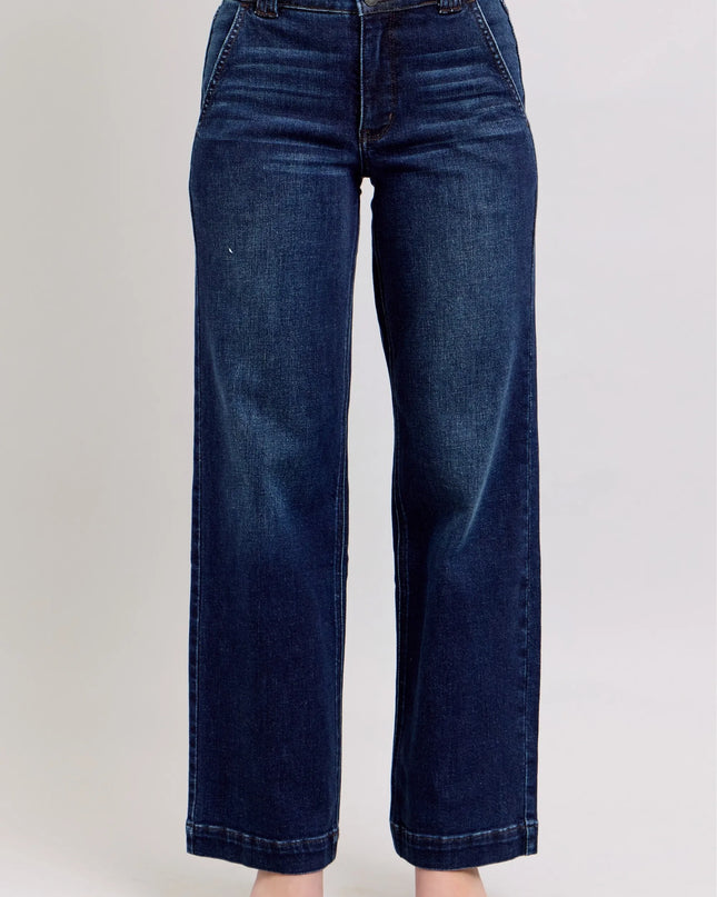 Judy Blue High-Waisted Wide Leg Jeans DK