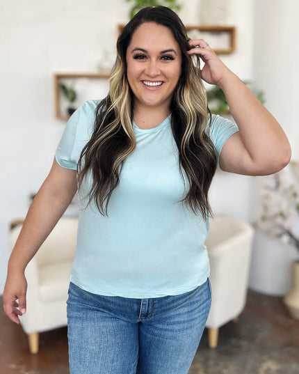 Basic Bae Bamboo Full Size Round Neck Short Sleeve T-Shirt Plus Size