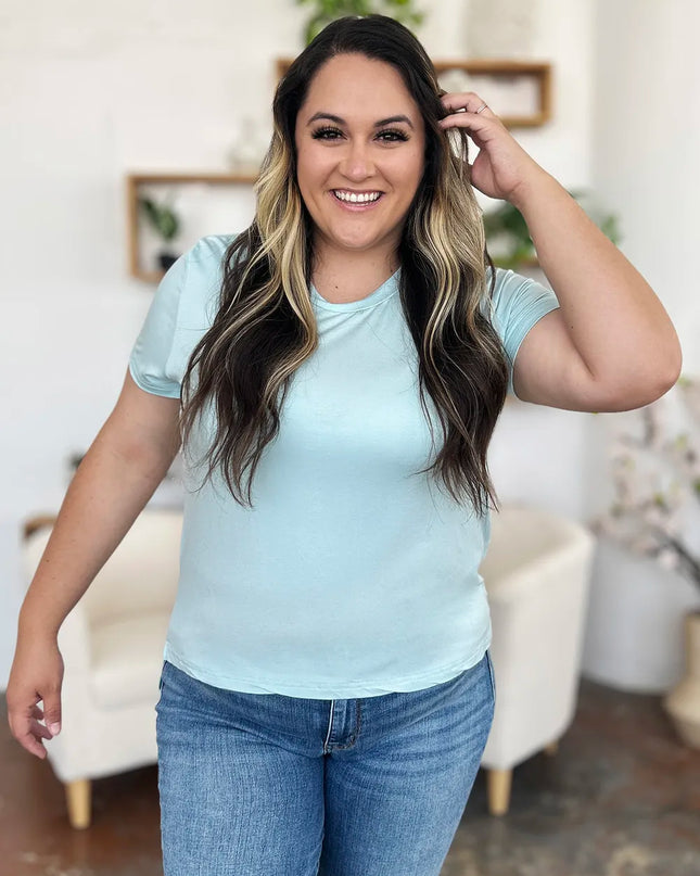 Basic Bae Bamboo Full Size Round Neck Short Sleeve T-Shirt Plus Size