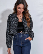 Gray black leopard / S