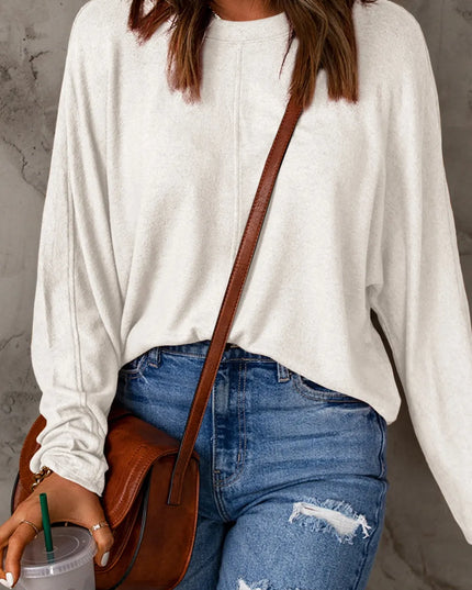 Double Take Full Size Round Neck Long Sleeve T-Shirt