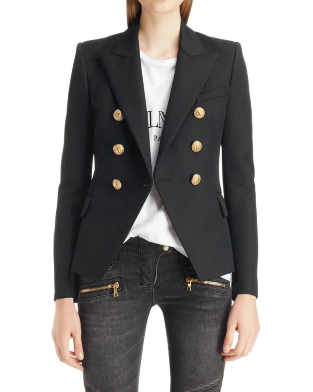 Lapel Collar Long Sleeve Blazer