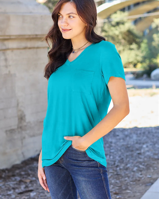 Basic Bae Full Size V-Neck Short Sleeve T-Shirt