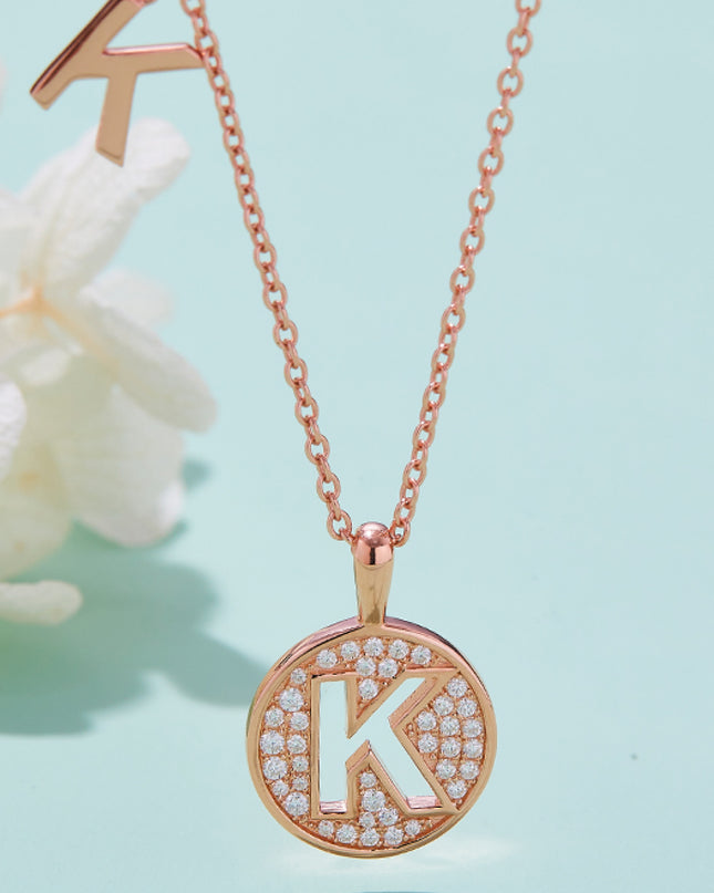 Adored Moissanite K to T Pendant Necklace K One Size