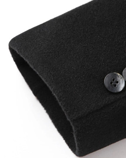 Men's Plus Size Double-Breasted Longline Coat