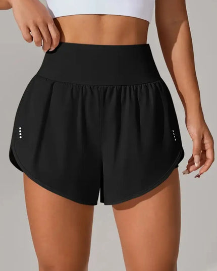 Pocketed High Waist Active Shorts 