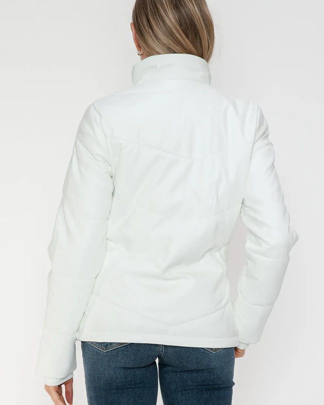 Snobbish Pocketed Zip Up Turtleneck Puffer Jacket