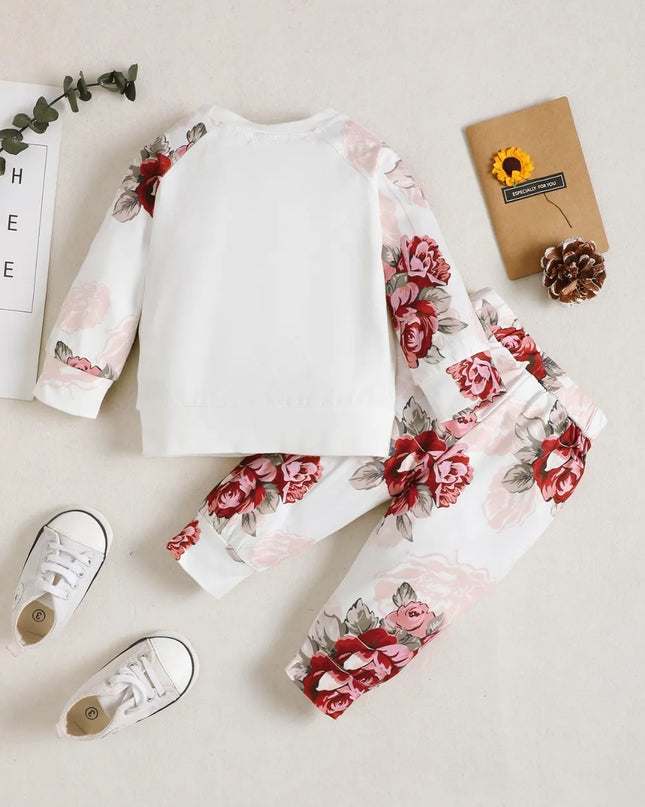 Children's Floral Top and Pants Set