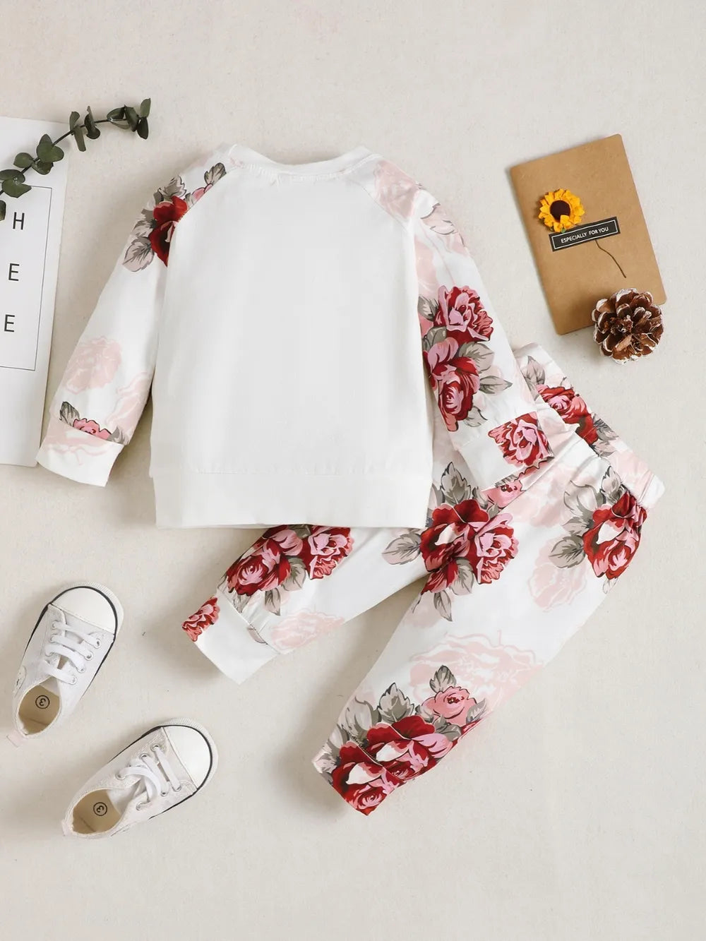 Children's Floral Top and Pants Set