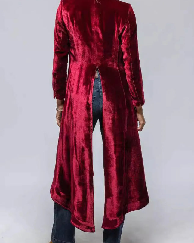 Slit Back Open Front Cardigan