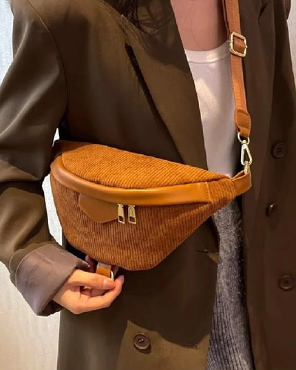 Zenana Corduroy Crossbody Bag with Removable Strap