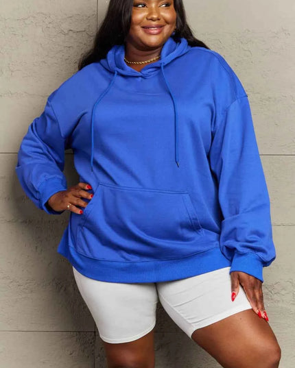 Full Size Drawstring Long Sleeve Hoodie