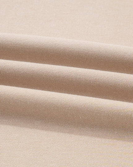 Solid Color Oversize Slit Sweatshirt and Ribbed Leggings 2pcs Set