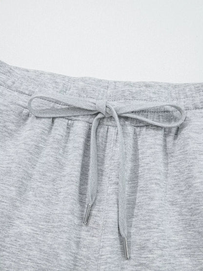 Zip Collar Long Sleeve Top and Drawstring Pants Set