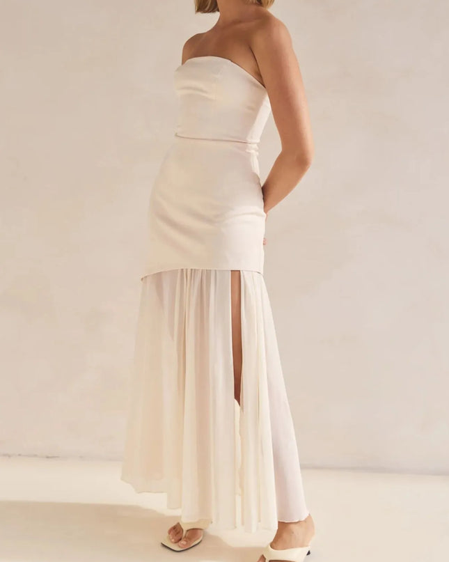 Layered Slit Tube Maxi Dress