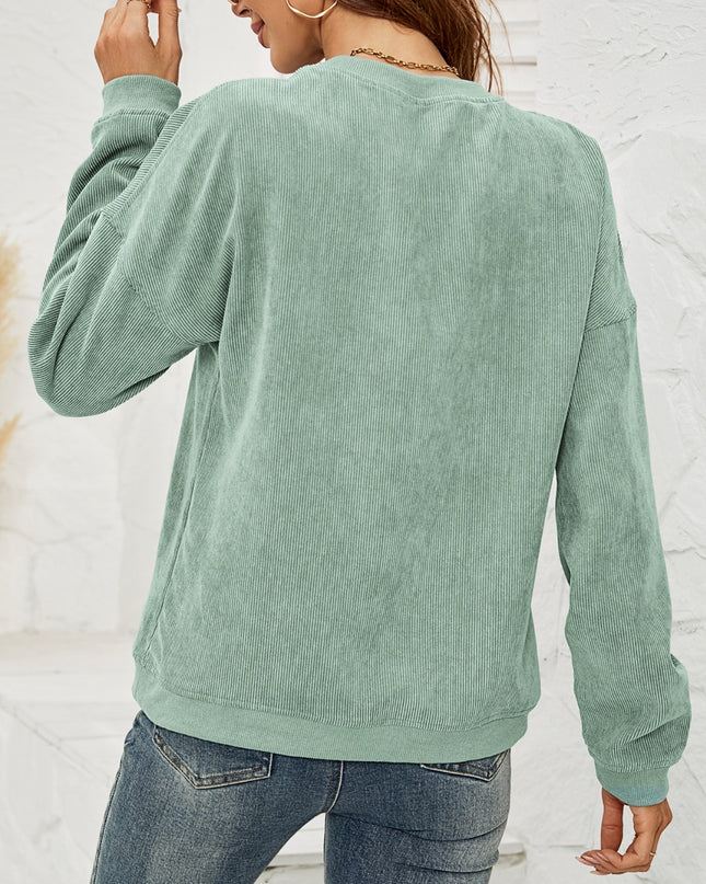 Faceless Gnome Graphic Drop Shoulder Sweatshirt