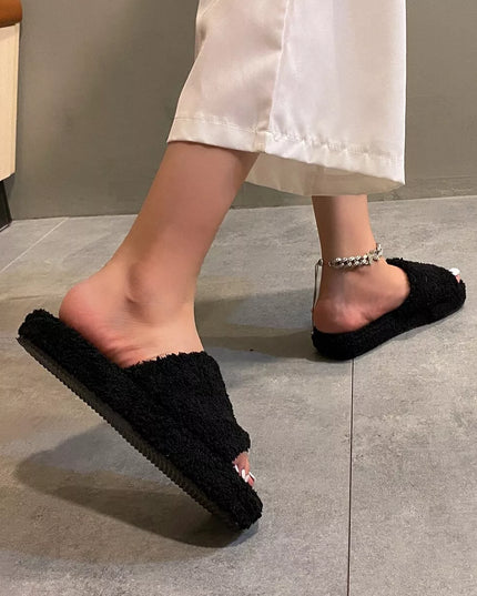 Open Toe Platform Slippers