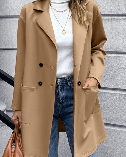 Ivy Lane Lapel Collar Long Sleeve Blazer