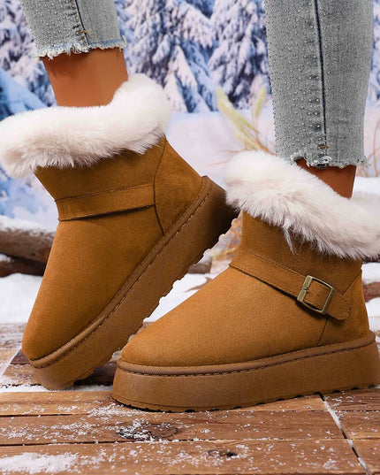 Round Toe Platform Boots