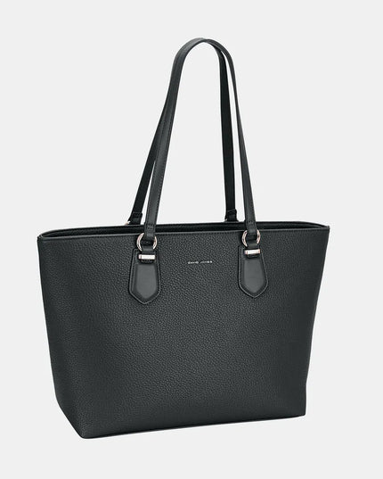David Jones PU Leather Tote Bag Black One Size