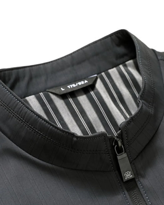 Men's Plus Size Zip Up Long Sleeve Jacket