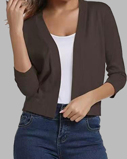 Open Front Cardigan Chocolate