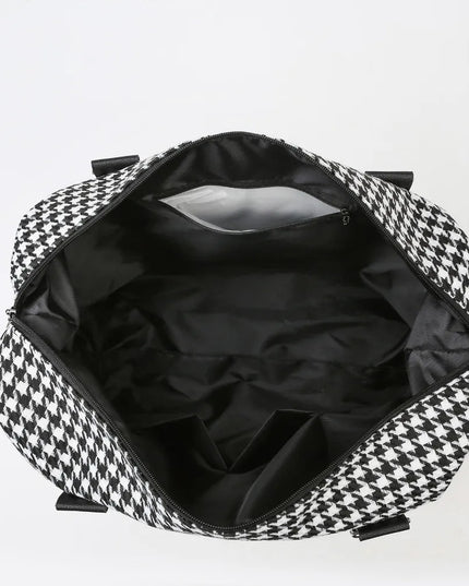 Houndstooth Canvas Travel Bag