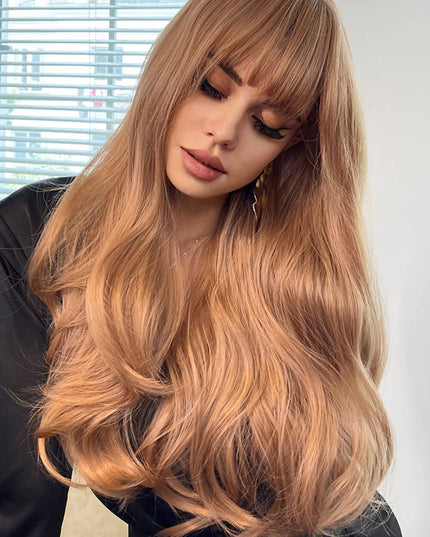 Natural Wave Full Machine Synthetic Wigs 26" 